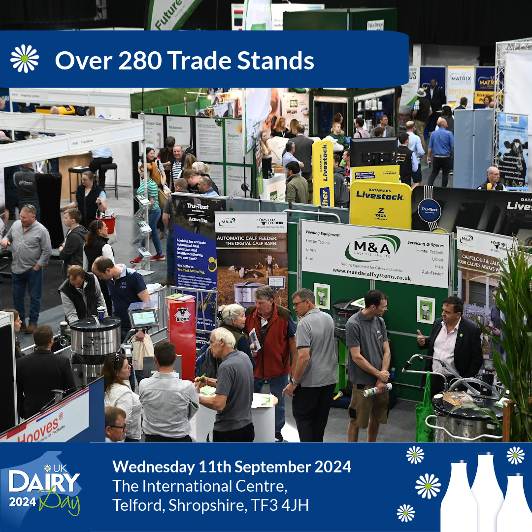 UKDairyDay's tweet image. Two weeks to go until UK Dairy Day at Telford on Wednesday 11th September!  

Top 5 reasons to visit.

1. Over 280 trade stands
2. Cattle Show 
3. Industry panels and seminars
4. Practical Demonstrations 
5. Industry in one place 

ukdairyday.co.uk

#UKDairyDay