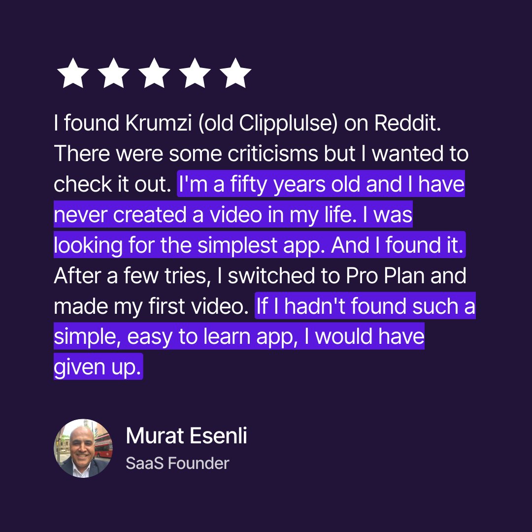 From day one, my main goal has been to create a simple product that enables anyone to make stunning videos (and later images), regardless of their editing or design skills.

Hearing stories like this one makes my day so much better!