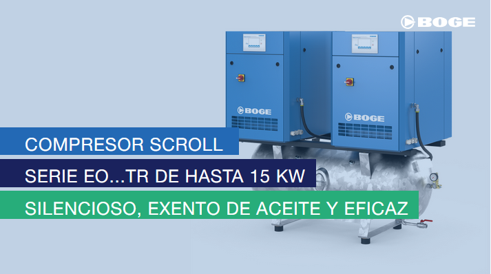 bogecompresores's tweet photo. #Compresor de espirales/scroll de la serie EO...TR de hasta 15 kW:
✅Exento de aceite
✅Ocupa un mínimo espacio
✅Muy silencioso
✅Control: focus control 2.0
https://t.co/TAUAojT0Rh
#airecomprimido #BOGE #ingeniería #compresordeaire https://t.co/Fm7FNuG0dI