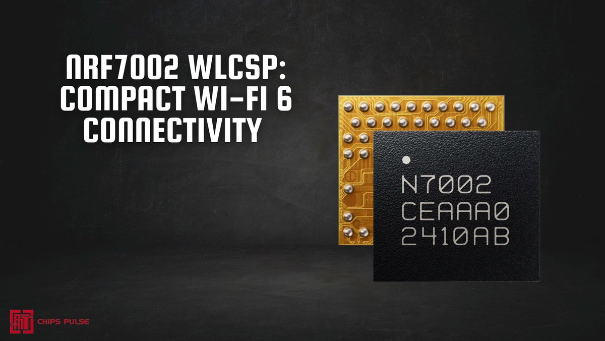 ChipsPulse's tweet image. Nordic Semiconductor, a global leader in low-power wireless IoT connectivity solutions, is excited to announce the launch of its new Wafer-Level Chip Scale Package (#WLCSP) version of the highly acclaimed #nRF7002 Wi-Fi 6 Companion IC. #nordicsemi
chipspulse.com/news/nRF7002-W…