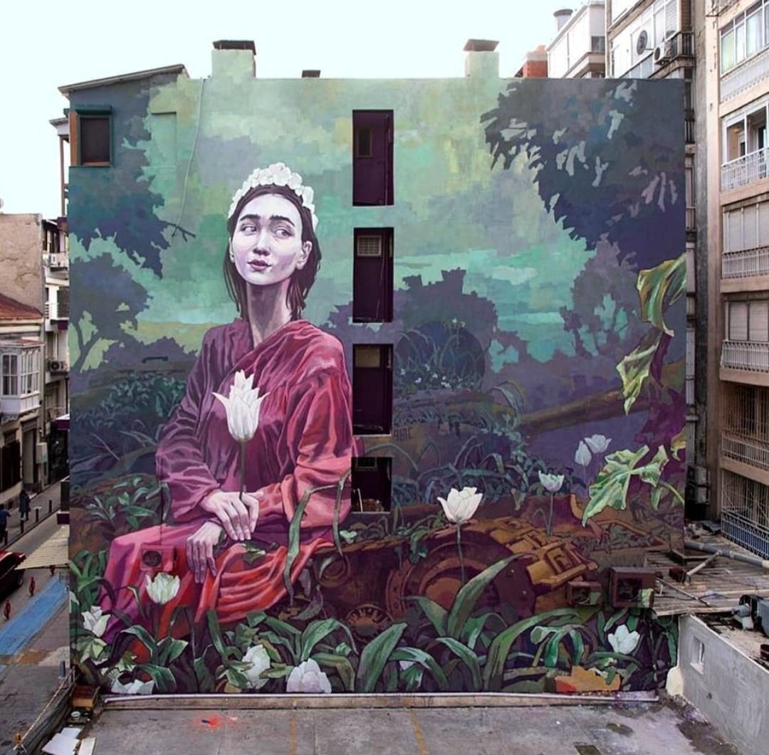 MolinaStreetArt's tweet photo. Art by Russian Rustam Qbic for Mural Izmir in Izmir, Turkey (2019) #rustamqbic #streetart #lamolinastreetart | photo via mysl .nl/KWsIH https://t.co/Zz2bfslLTC