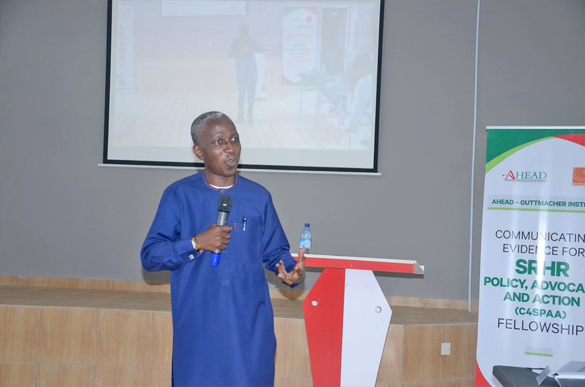 AHEAD_nigeria's tweet photo. Day 2 of #C4SPAACohort3 kicked off with Dr. Wale Fatade on Data-Driven Storytelling for Abortion Advocacy. He highlighted the power of interpretation in uncovering the real story behind data, arming our fellows with the tools to create impactful SRHR narratives.

#SRHR #AHEAD https://t.co/ppxSwmg6dN