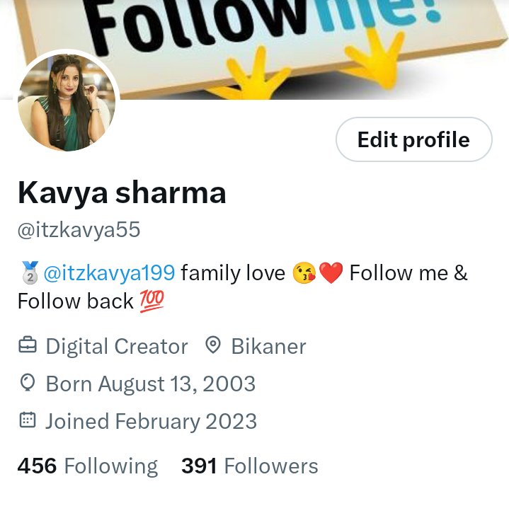 itzkavya55's tweet photo. Plz सभी मेरे 500 फॉलोअर्स करवाने में मदद करो🙏🏻
500🔜
#followplz  10 मिनट में फॉलो बैक दे दूंगी।
विश्वास नहीं है तो एक बार फॉलो करके देख लो। https://t.co/GHKCM0rI3X