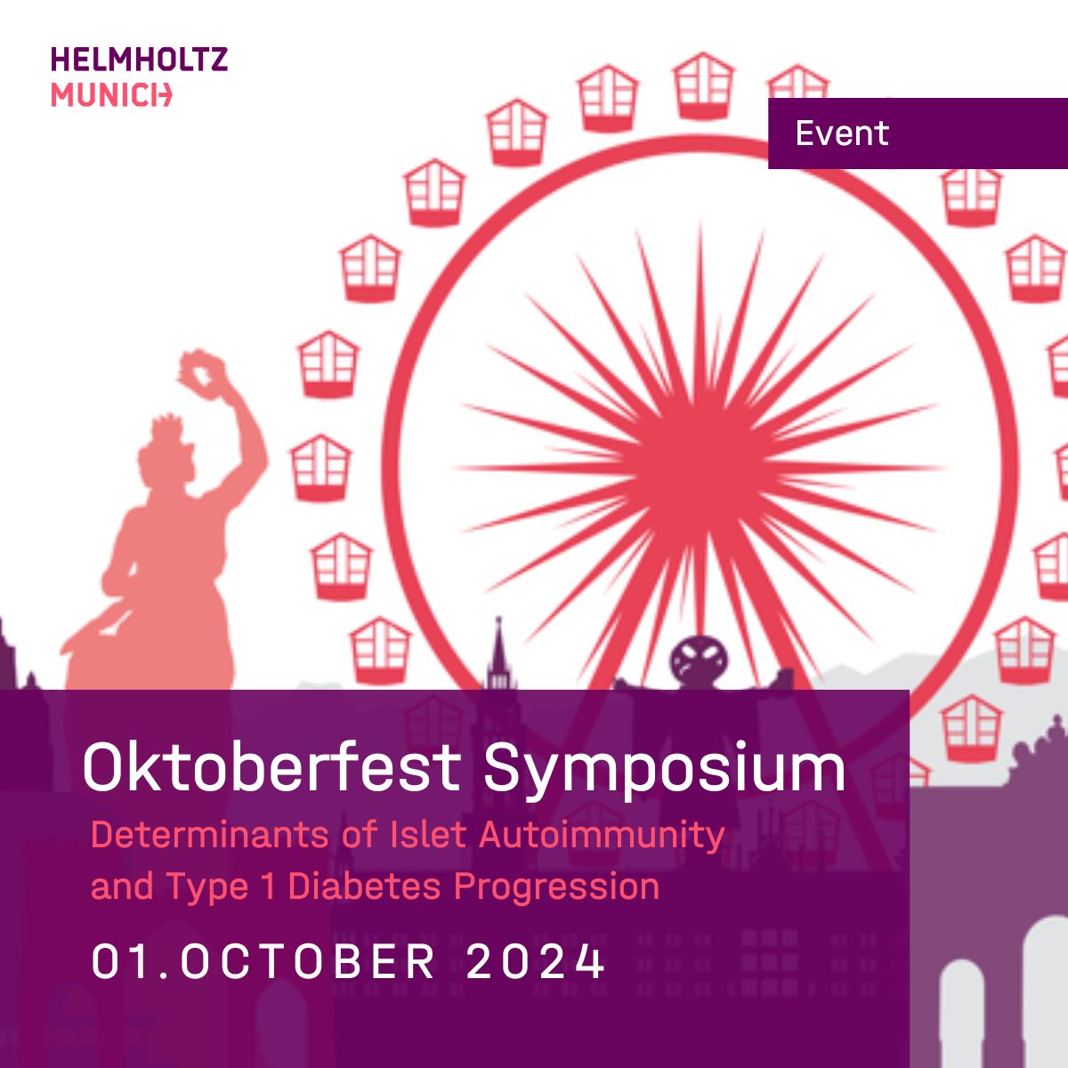 HelmholtzMunich's tweet photo. 📢 We are excited to invite you to this year's Oktoberfest #Symposium, themed "Determinants of Islet Autoimmunity and #Type1 #Diabetes Progression." 

📝 Registere here: https://t.co/6mnBeulev2

This special meeting emphasizes open, interactive exchanges and prioritizes discussion. It's a unique opportunity to plan the next steps in our efforts to understand and prevent #type1diabetes.

📆Tuesday, October 1, 2024
⏲️ 9:00 am – 3:30pm
📍#HelmholtzMunich, Auditorium

We look forward to welcoming you to the #OktoberfestSymposium!🤗