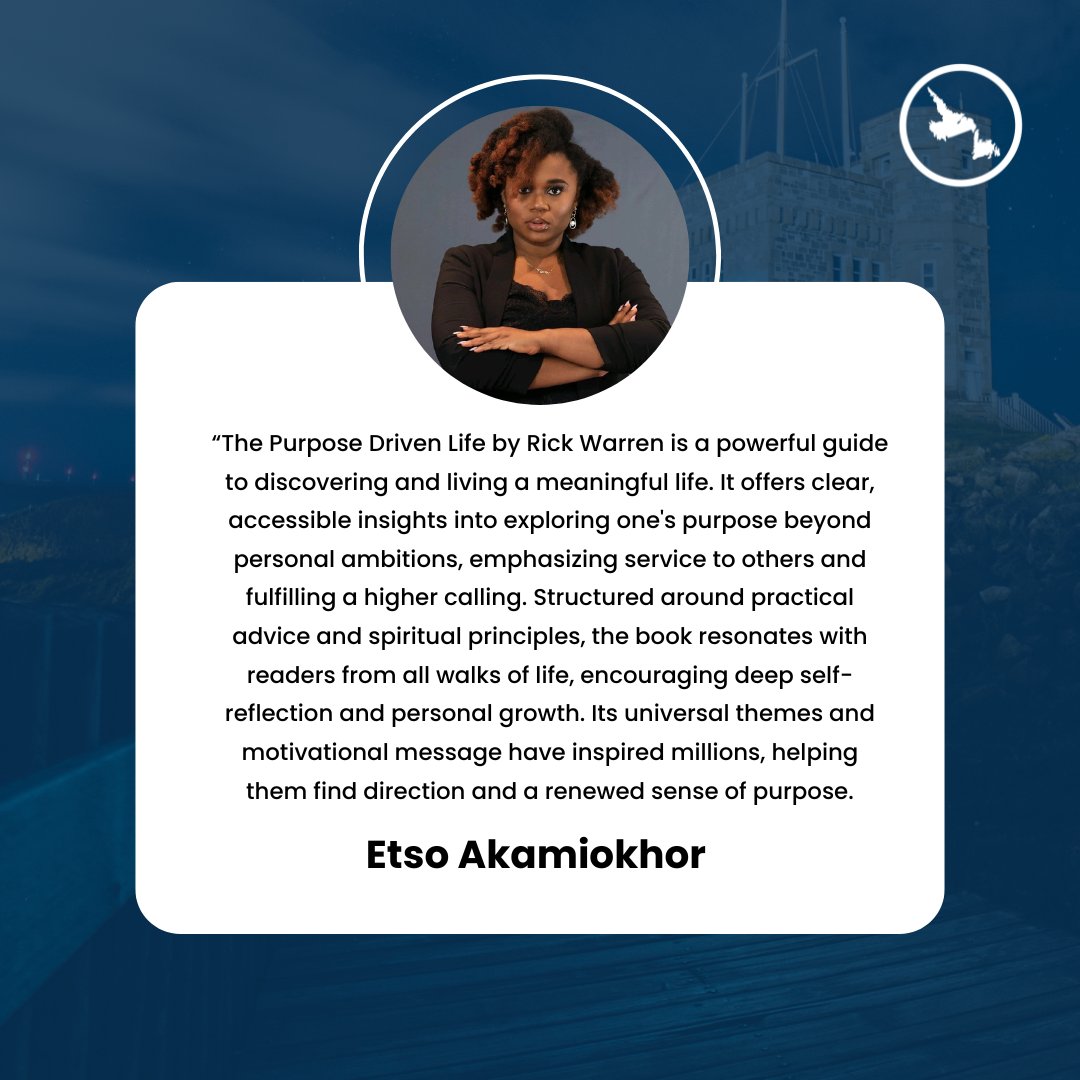 🌍📚 Global NL member Etso Akamiokhor recommends The Purpose Driven Life by Rick Warren—a transformative guide to finding meaning and direction in life. 

#GlobalNL #BookRec #Networking #Connect