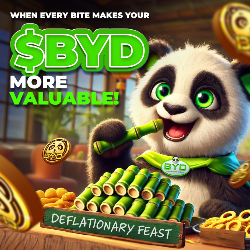 byd_meme's tweet photo. 🔥🐼 Every bite counts! 

This panda’s feasting on deflationary bamboo, and $BYD just keeps getting more valuable. Ready to join the buffet? 🍴💸 #BYDPanda #Deflationary https://t.co/cIihNcjEOP