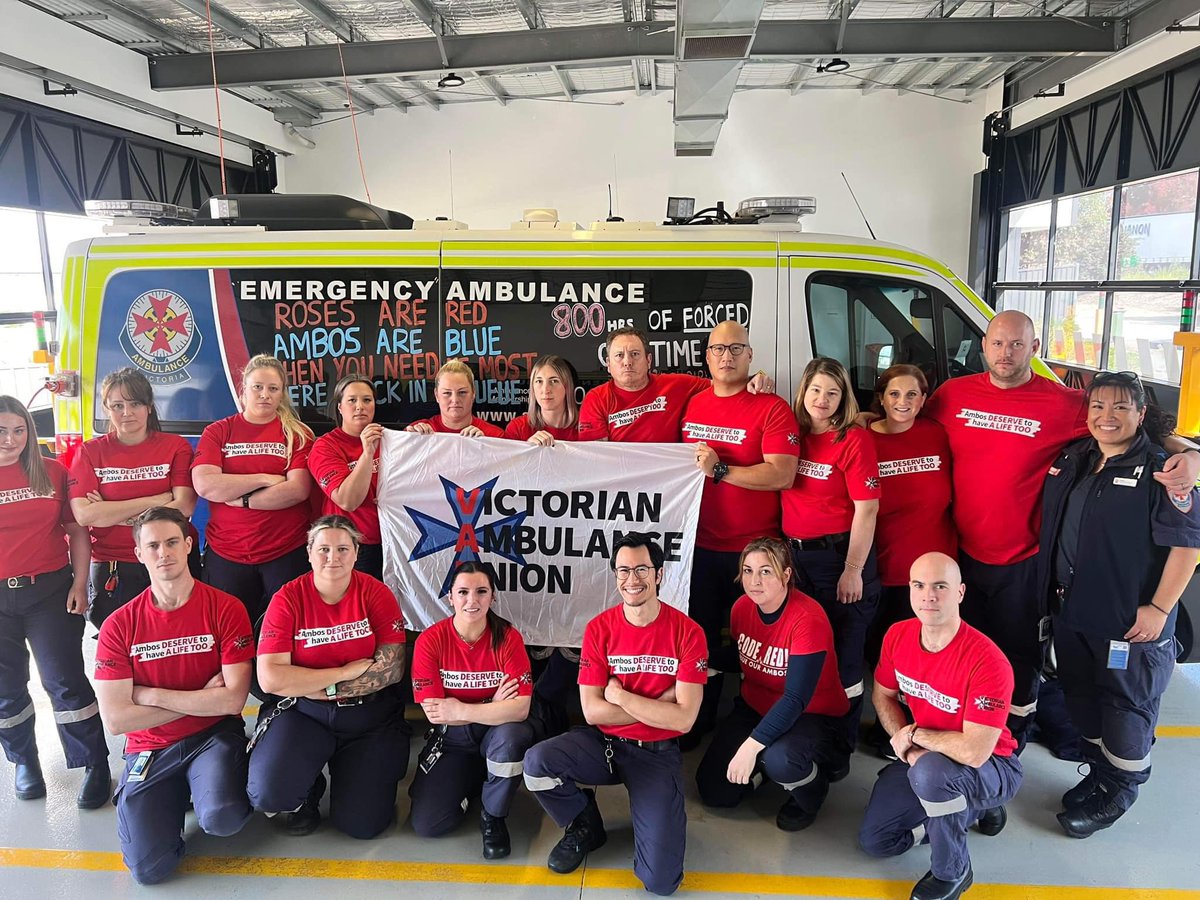 VicAmboUnion's tweet photo. Enough already!
Paramedics want a deal.

Ambos are dedicated to saving lives but they deserve a life too. Please sign to support your paramedics.

https://t.co/O7NP5P3ggK

#ambosdeservealifetoo #springst https://t.co/Jhn839AAG2