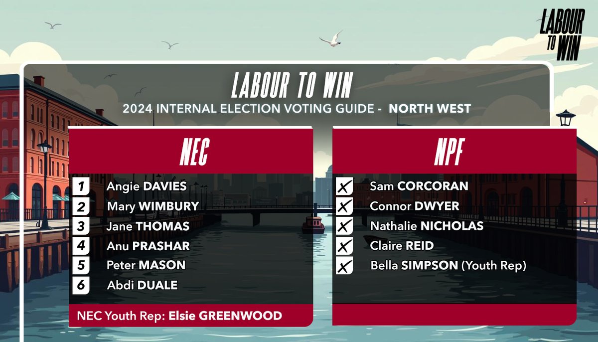 I just voted in the NEC and NPF elections to unite our party and deliver change 🌹
This is is who I voted for - so please use your votes as detailed below. Thank you 🌹