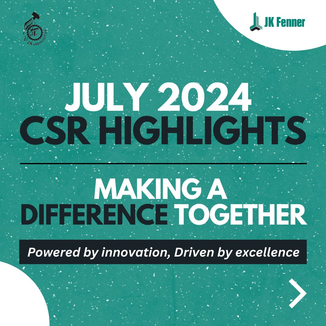 jkfenner's tweet photo. At JK Fenner, we believe in making a difference, and this month, our team came together to contribute to our communities through various CSR activities.
#CSR #JKFenner #JKEvolve #CommunityImpact #Sustainability #CorporateResponsibility #MakingADifference #BetterTomorrow https://t.co/NRFnAnUh9A