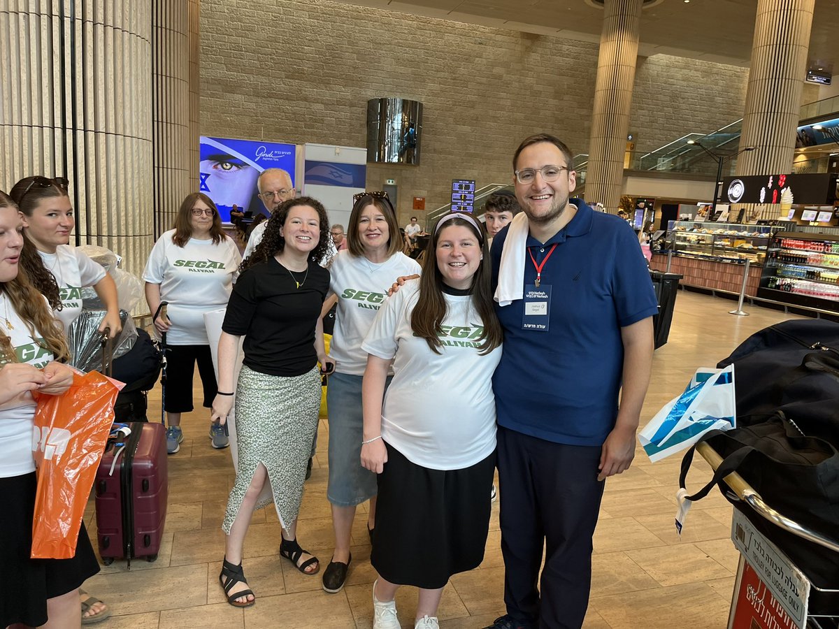 RationalSettler's tweet photo. This is one of the happiest days of our life. A year and a half ago our daughter married our son-in-law Yehoshua outside of Yerushalayim and moved to New York. We knew that moving to New York was the best move for them but it was challenging not having them around. 

Over the last year and a half, Temimah and Yehoshua visited us in Israel a few times, and we visited them in New York, but we really missed them. Today, they returned to Israel. According to Jewish law, they have both made “Aliyah,” but because Temimah made Aliyah ten years ago with us, according to Israeli law only our son-in-law Yehoshua is making Aliyah today.