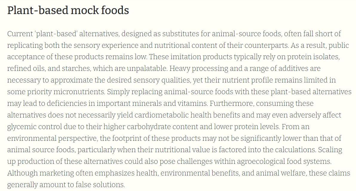 <a href="/guardianeco/">Guardian Environment</a> No, they're not. 

Current 'plant-based' alternatives, designed as substitutes for animal-source foods, often fall short of replicating both the sensory experience and nutritional content of their counterparts. As a result, public acceptance of these products remains low. These