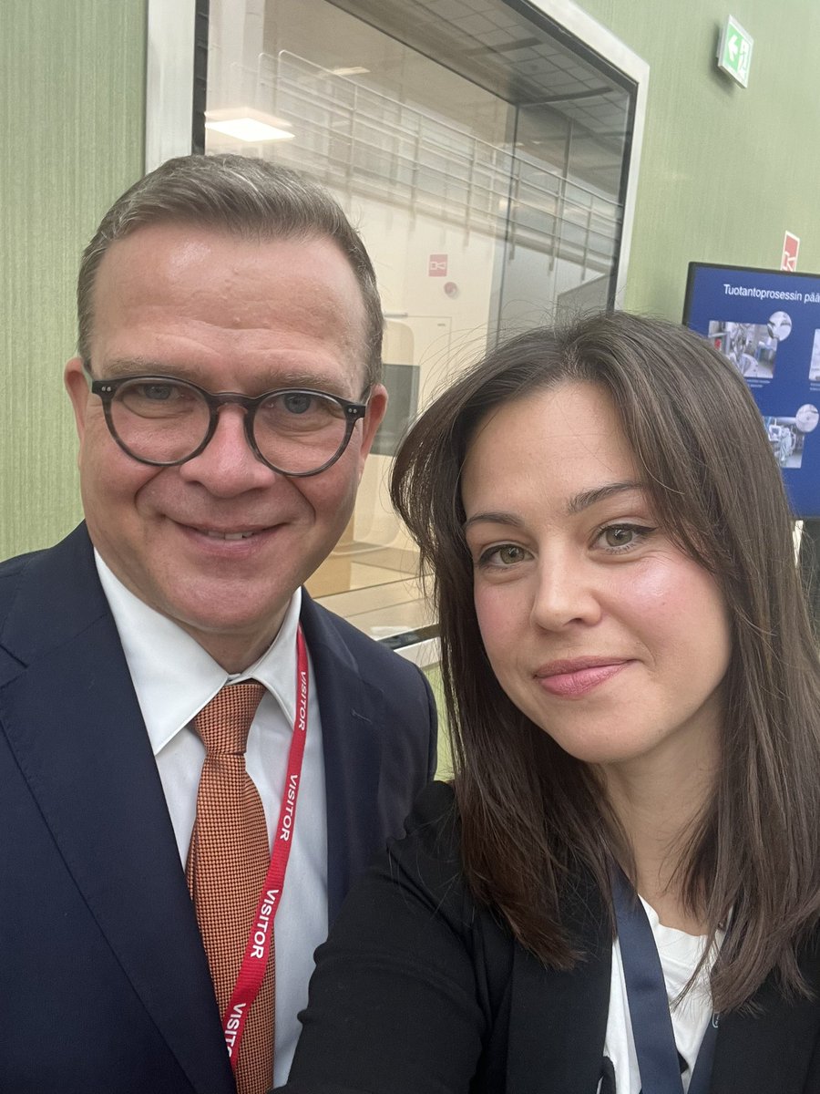 Kas. 

Lämmin kiitos <a href="/PetteriOrpo/">Petteri Orpo</a> vierailusta <a href="/BayerSuomi/">Bayer Suomi</a>. Terveysala on Suomelle valtava mahdollisuus sekä hyvinvoinnin ja kasvun mahdollistaja.