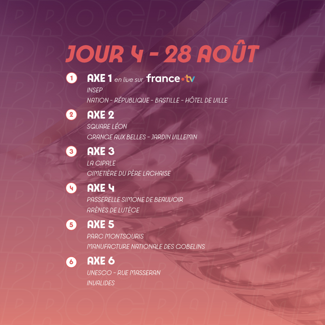 🔥 La Flamme Paralympique à Paris !
Dernier jour de cet intense relais de la flamme Paralympique avant l'allumage de la Vasque lors de la cérémonie d'ouverture. La flamme scintillera dans tout Paris avant de rejoindre la place de la Concorde.
Suivez le direct sur @francetv :