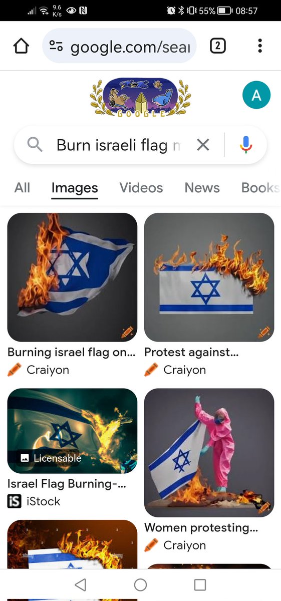 AnneBonnysKat's tweet image. Well that was interesting.
@google burning Palestine & Trans flag hurty 😭
Israeli and union jack, meh burn them to the ground 🔥🔥🔥
#antisemitism
#AlgorithmBias