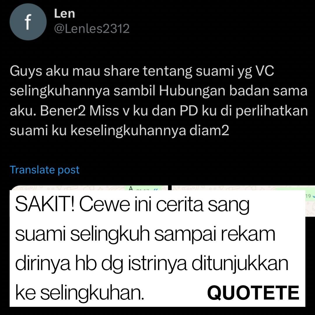MiraclessXx's tweet photo. Parah banget ‼️

Selingkuh pas lagi Berhubungan Badan, suami kamu sehat mba??? https://t.co/y7zvpfSrCG