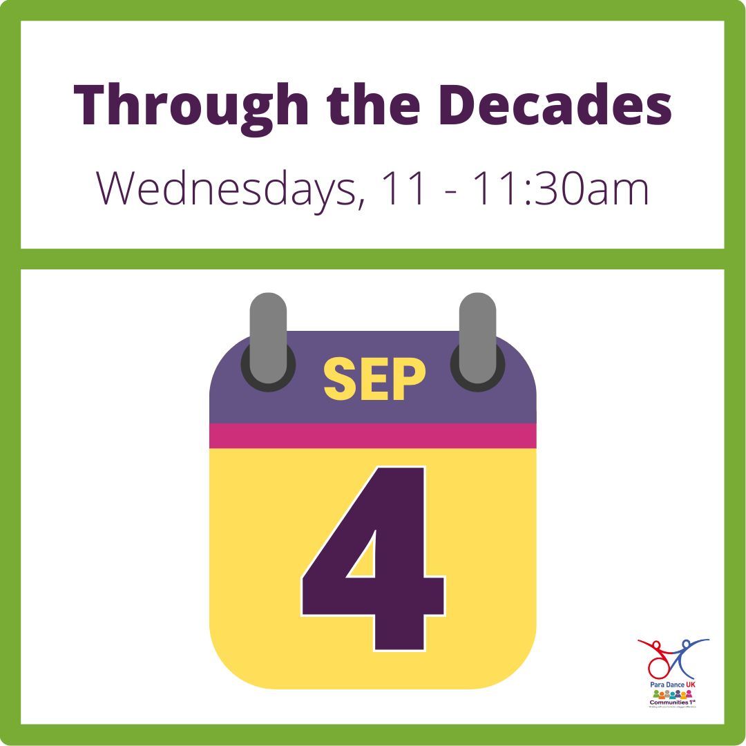 Reminisce and keep active with our Through the Decades inclusive dance club! Classes begin on Wednesday 4 September from 11 - 11:30am. Every week, we'll take a trip down memory lane and enjoy a range of music and dance genres. 

Book a class: buff.ly/3ArOkkC
