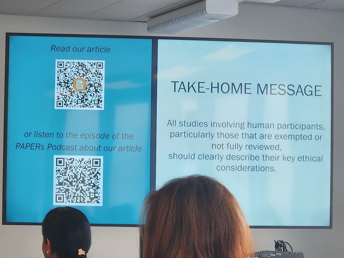 DrJoannaT's tweet photo. The team suggest you should use appendix 3 from their paper to write the ethical considerations section. (I'd suggest, maybe even use it to help plan your study!) 

https://t.co/7v2VpOfsfu 

#AMEE2024 https://t.co/TPJtyzCD37