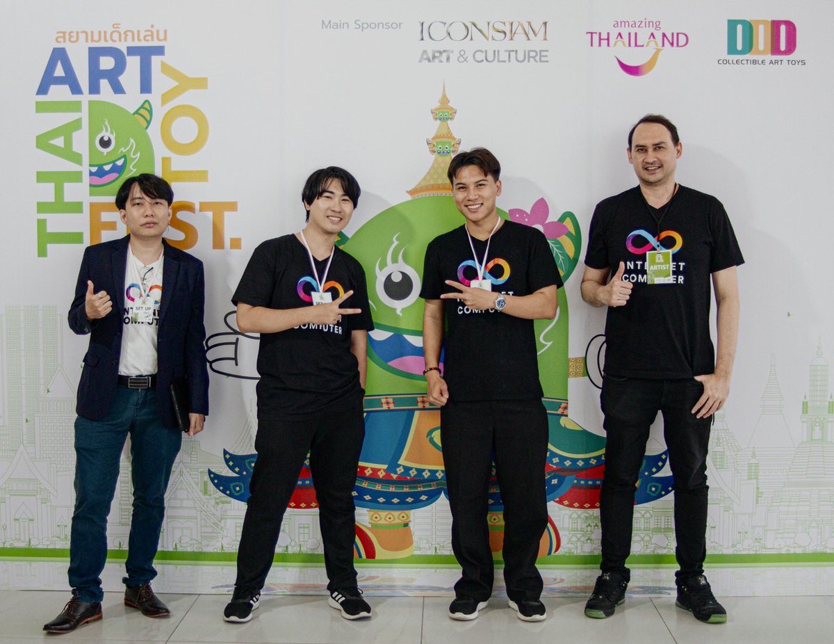 demo_democorp's tweet photo. Mr. Jacques @shaman_shark, Co-Founder of SynergyLabs ICP Hub Thailand and CEO of Demo Corporation, led the SynergyLabs ICP Hub Thailand team at the Thai Art Toy Fest, held on August 24-25 at ICONSIAM.

#DemoCorporation
#SynergyLabs #IcpHubThailand
#ICP #IconSiam
#AlienTech 
#GENU https://t.co/EKgWF1H3yE