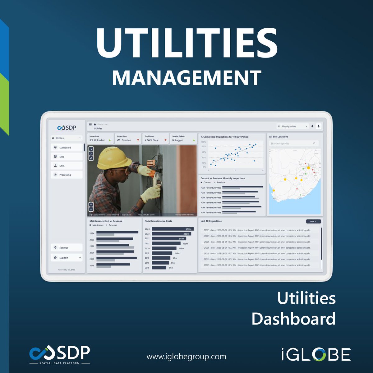 iGlobeSystems's tweet photo. Unlock the potential of your utility data with iGlobe's SDP Utilities Module! ๐ฐ๐ก
Our advanced dashboard provides real-time insights, empowering you to monitor, analyse, and optimise utility operations effortlessly.
#UtilitiesManagement #DataAnalytics #iGlobe #SDP https://t.co/Z3QwKDq4u8