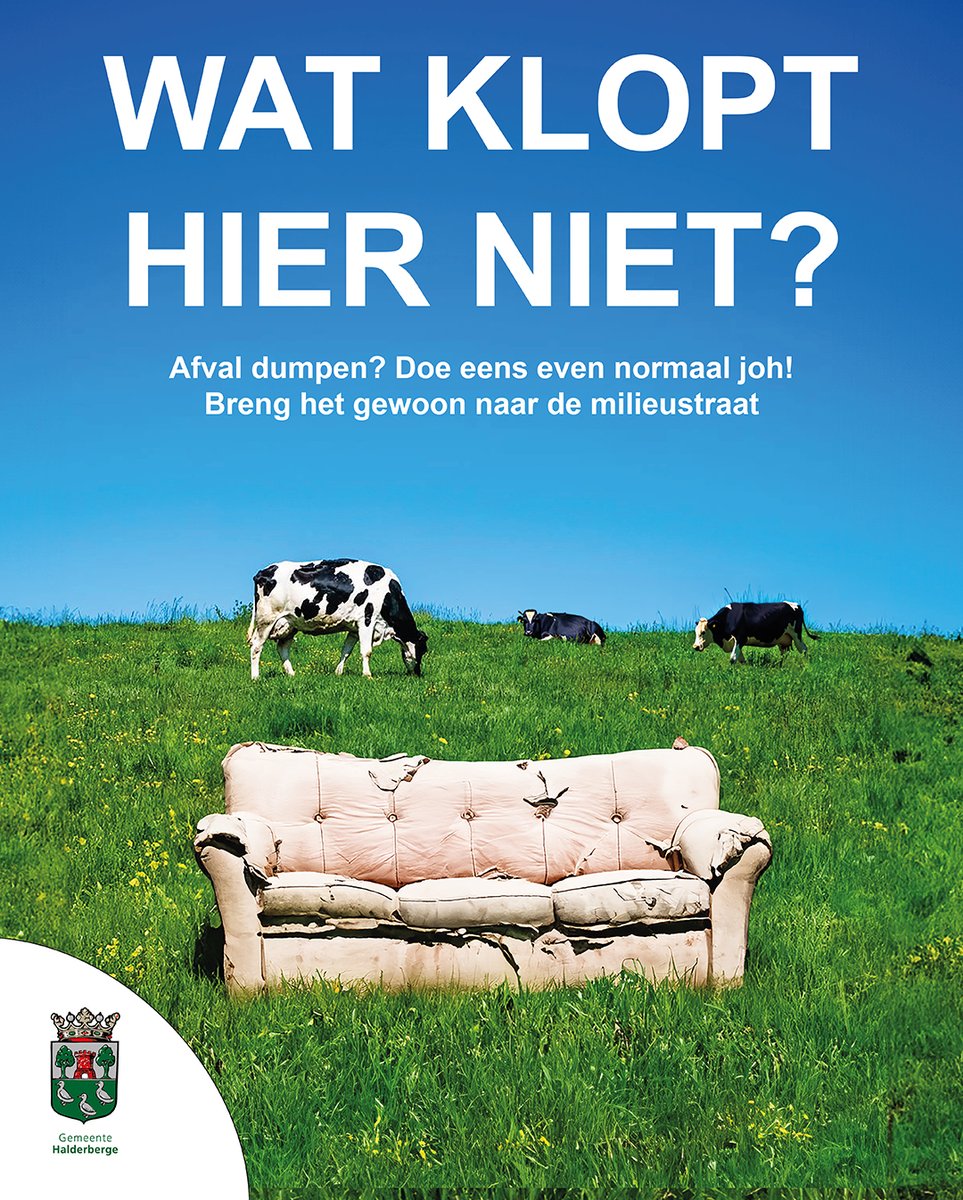 𝗔𝗳𝘃𝗮𝗹 𝗱𝘂𝗺𝗽𝗲𝗻? 𝗗𝗼𝗲 𝗲𝗲𝗻𝘀 𝗲𝘃𝗲𝗻 𝗻𝗼𝗿𝗺𝗮𝗮𝗹 𝗷𝗼𝗵!  Breng het naar de milieustraat. ♻️ Wist je dat je bijna alle stromen gratis weg kunt brengen? Alleen voor (grof)restafval en dakleer moet betaald worden.

🤝 Samen houden we Halderberge schoon.
