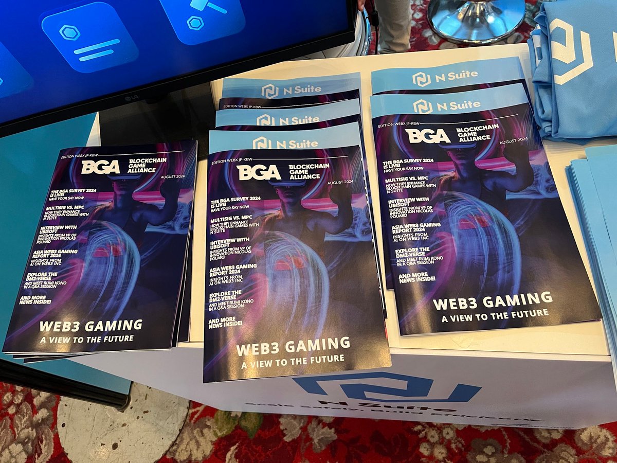 curvegridinc's tweet image. Attending @WebX_Asia? Visit the @nsuite_en booth near the pitch stage to get the latest scoop from @BGameAlliance, #Web3&apos;s premier consortium for blockchain gaming. 🎮

Grab your copy of #BGA magazine to stay ahead of industry trends and catch up on all we’ve been working on. 📰