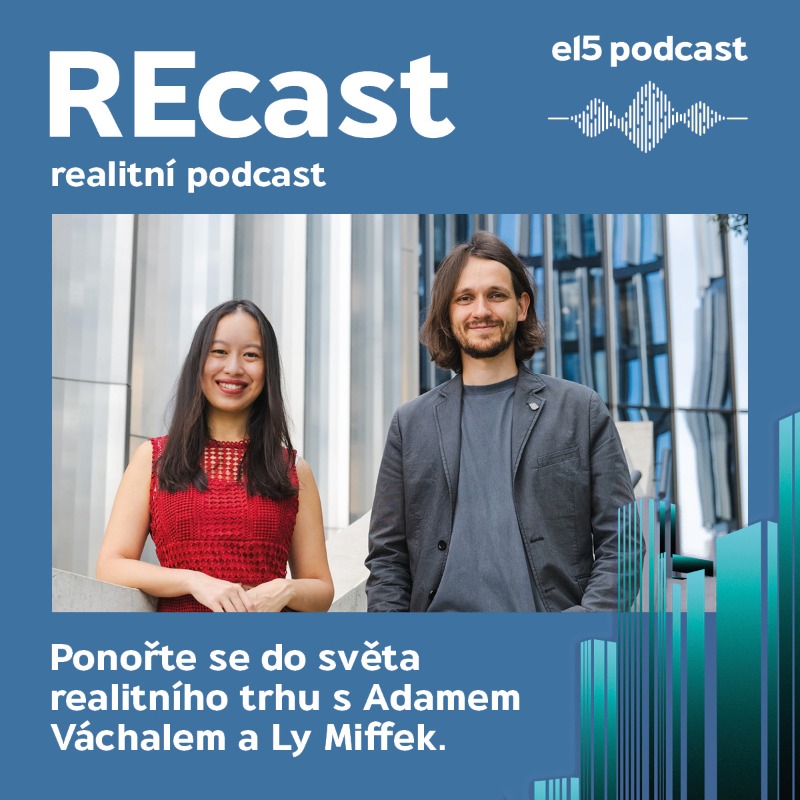 e15_cz's tweet photo. Zajímá vás dění na realitním trhu? 🏙️ Pusťte si nový podcast REcast, ve kterém Adam Váchal a Ly Miffek rozebírají zákulisní informace a zvou si klíčové osobnosti, které hýbou výstavbou v Česku.