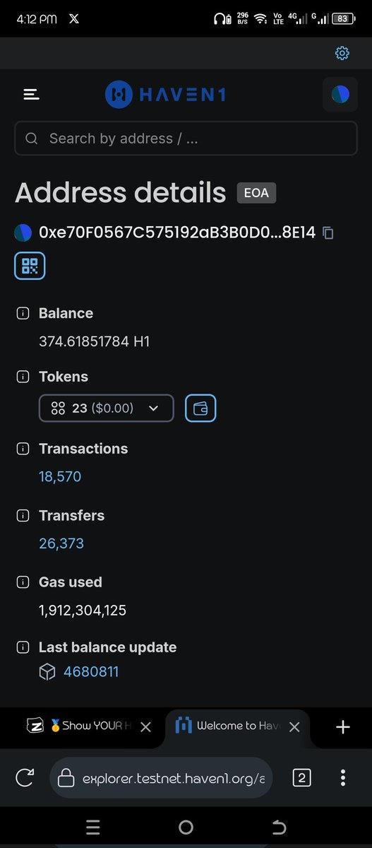 cryptomj8's tweet photo. @Haven1official @zealy_io Let's go #havenauts 🚀
#Testnet #L1 #Airdrop https://t.co/A3Yfj5CNhB