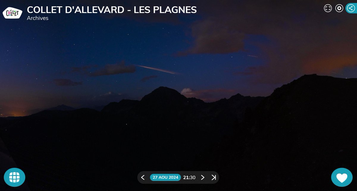 La désintégration d'un #satelite de <a href="/Starlink/">Starlink</a> dans le sud de la #france hier soir. 
Captée par une #webcam <a href="/skaping/">Skaping - Webcams touristiques 360°</a> 
<a href="/elonmusk/">Elon Musk</a> 😉