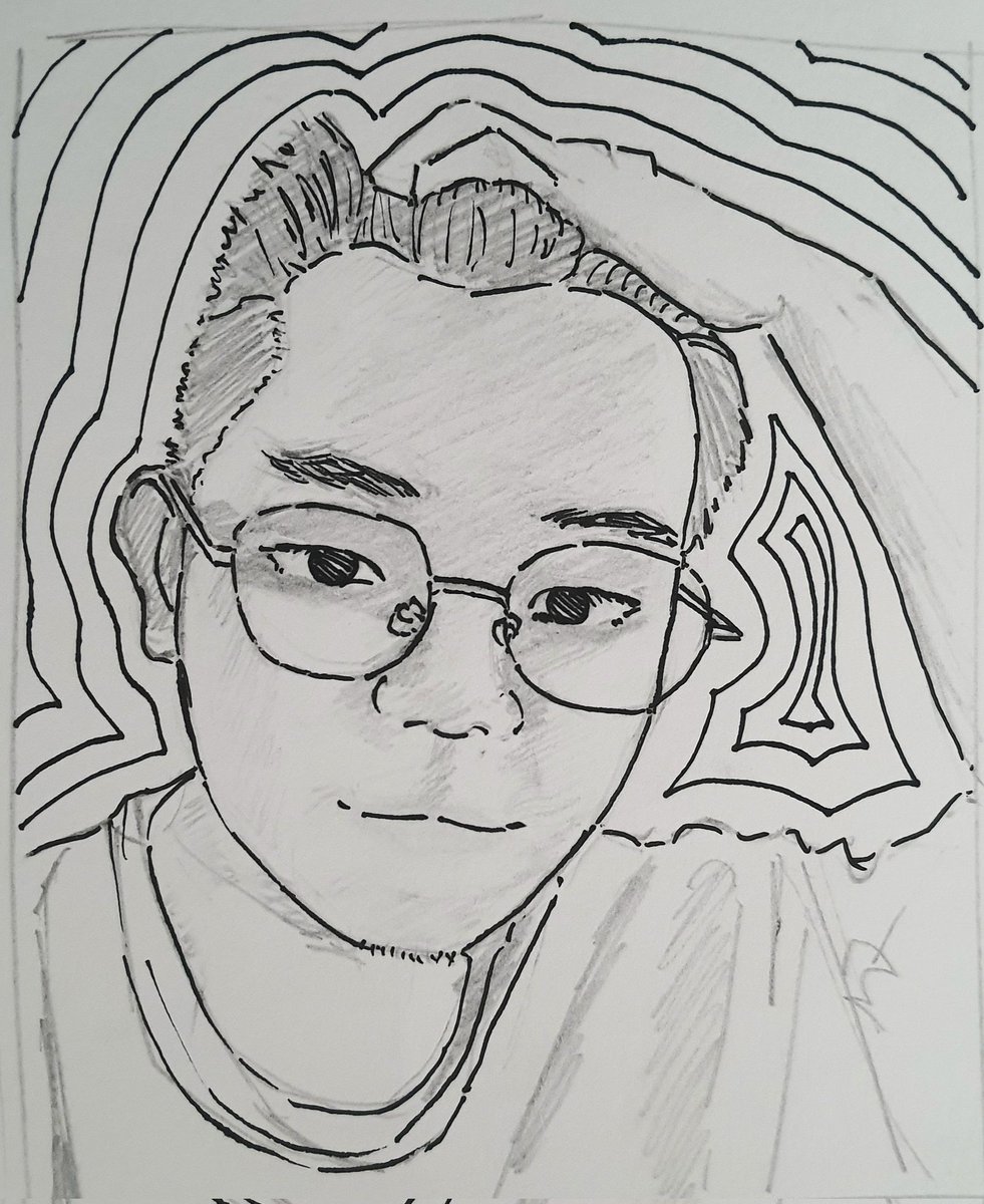 DrawsJmez's tweet photo. self portrait sketch... https://t.co/D6M516ikfH