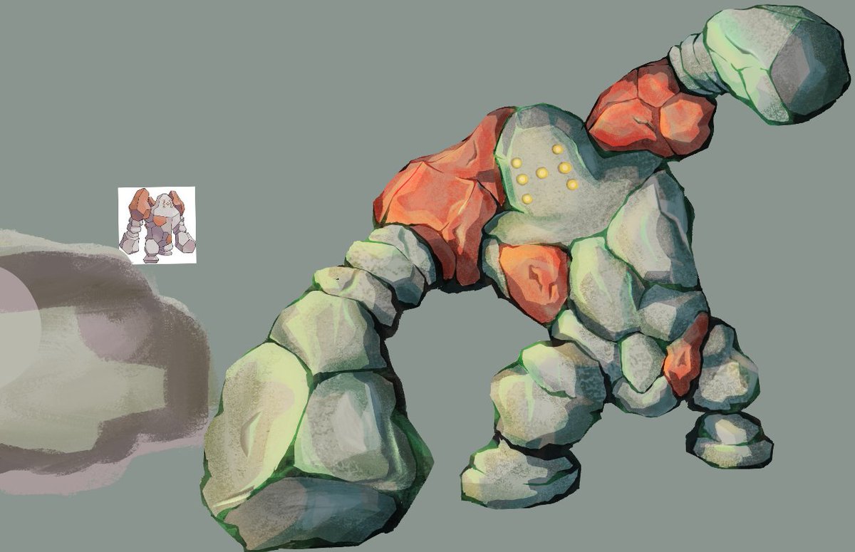 spheewagon's tweet photo. i haven't posted anything on here for quite a while
have this rock rendering experimentation/ practice i did on regirock https://t.co/RILbOEe1KS