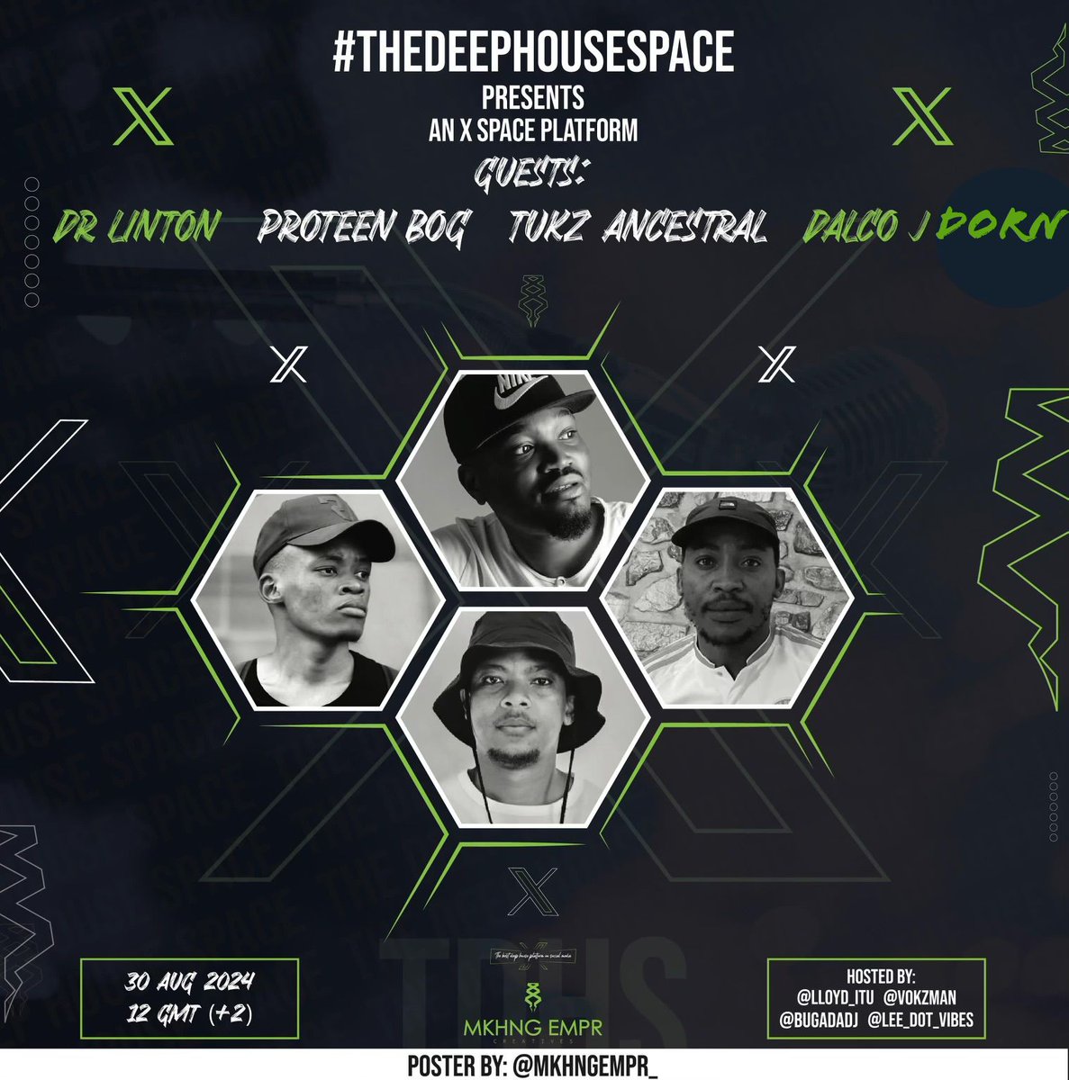 Live on #TheDeephouseSpace this Friday 🤘

🗓️Friday 30 August 2024
🕰️12pm
📍X Spaces