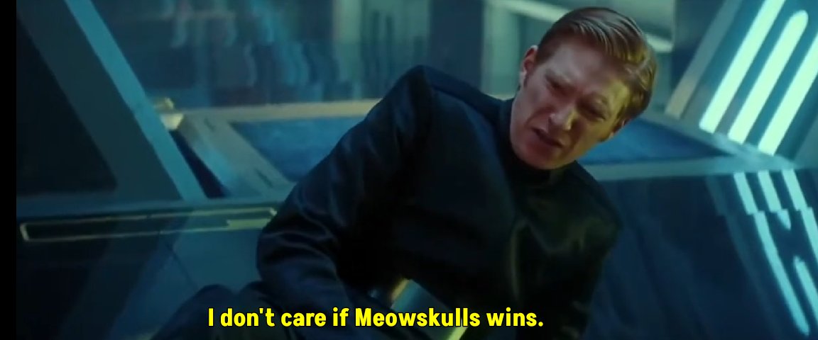 Emperor_Freeza_'s tweet photo. Vote for Meowskulls. If I lose, then I need at least one of the girls to win. https://t.co/wyz0xqSpIU