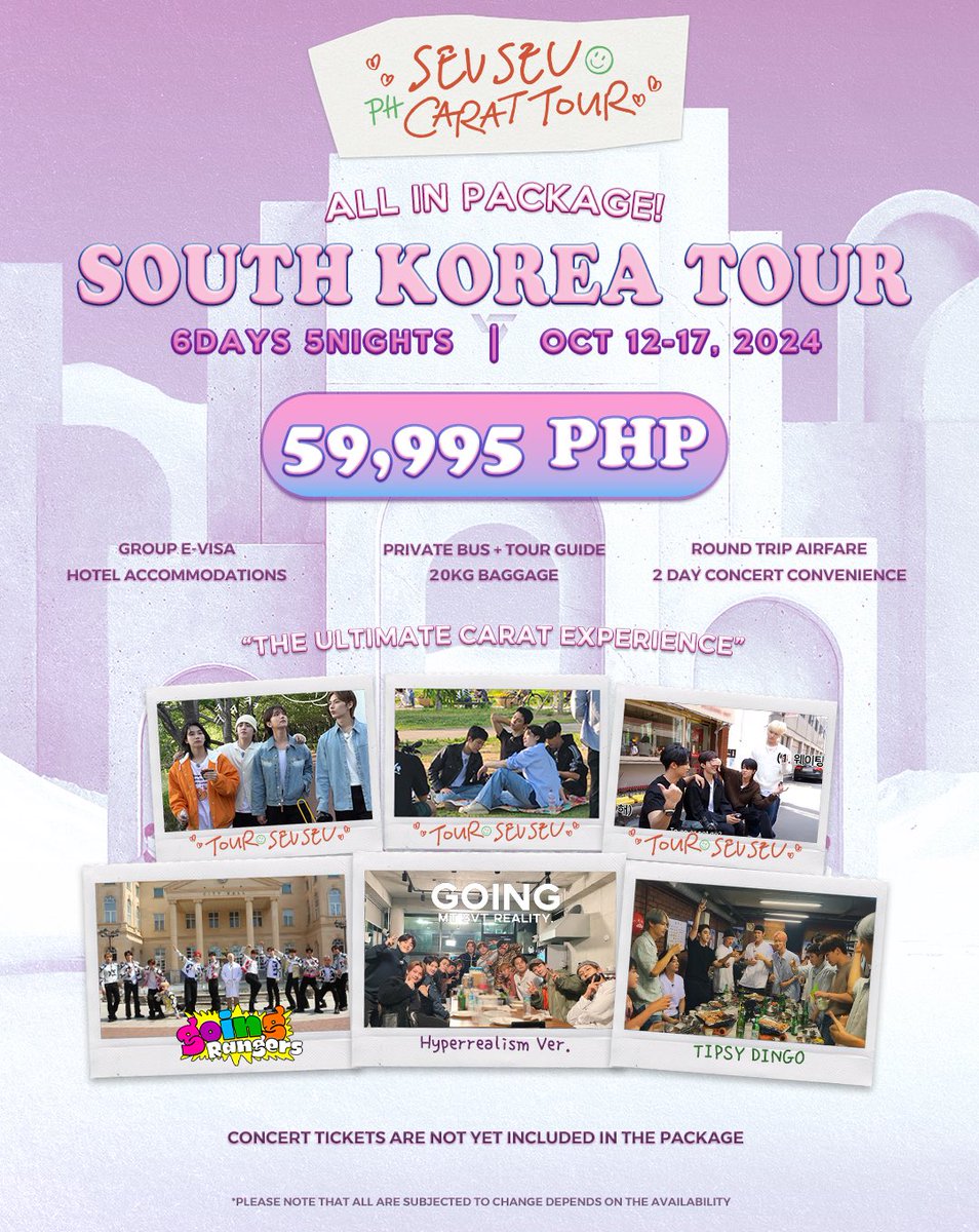 jacksqueen1828's tweet photo. SEV-SEV CARAT TOUR by jacksqueen x 7eam

SEVENTEEN inspired tour made for PH Carats!! 

-concert convenience 
-korea autumn
-TTT CSE party for Jeonghan
-SEVSEV x Going Rangers exp

those who are interested only please join here for more detailed info 👇

https://t.co/Lj7NikJh5u https://t.co/TUILJ2tbr5