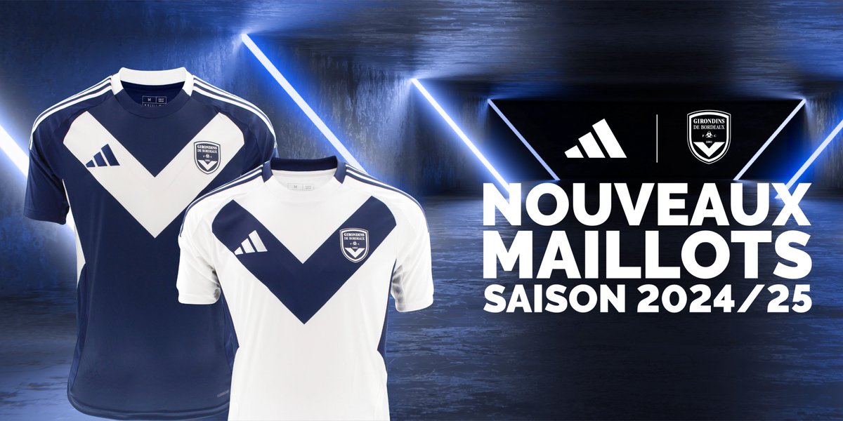 girondins's tweet photo. MAILLOTS 24-25 🔵⚪

Découvrez les maillots du Club pour la saison ! Ils sont d'ores et déjà disponibles :

➡️ à la boutique Rue Sainte-Catherine
➡️ sur la boutique en ligne

Par ici ➡️ https://t.co/qaMhReDpFy

#MarineEtBlanc
