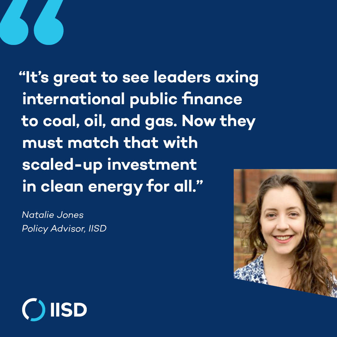 A year after the #CETP deadline to end int'l public finance for #FossilFuels where do pledges stand?
➡️2/3 decrease in fossil fuel financing since 2019-21
➡️clean energy finance continues to fall short with 📈 of just 16%

📗@IISD_News <a href="/PriceofOil/">Oil Change International</a> <a href="/foe_us/">Friends of the Earth (Action)</a>:
iisd.org/publications/r…