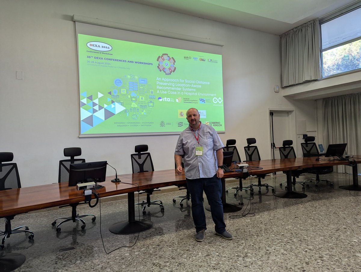 Rafael del Hoyo (@neuralconcept) on Twitter photo Presenting a AI work of <a href="/mary170485/">María del Carmen</a> done with <a href="/imascono/">Imascono</a> <a href="/silarri/">Sergio Ilarri</a> in #DEXA2024 Napoli, the future of AI in recomendation systems Presenting a AI work of <a href="/mary170485/">María del Carmen</a> done with <a href="/imascono/">Imascono</a> <a href="/silarri/">Sergio Ilarri</a> in #DEXA2024 Napoli, the future of AI in recomendation systems
