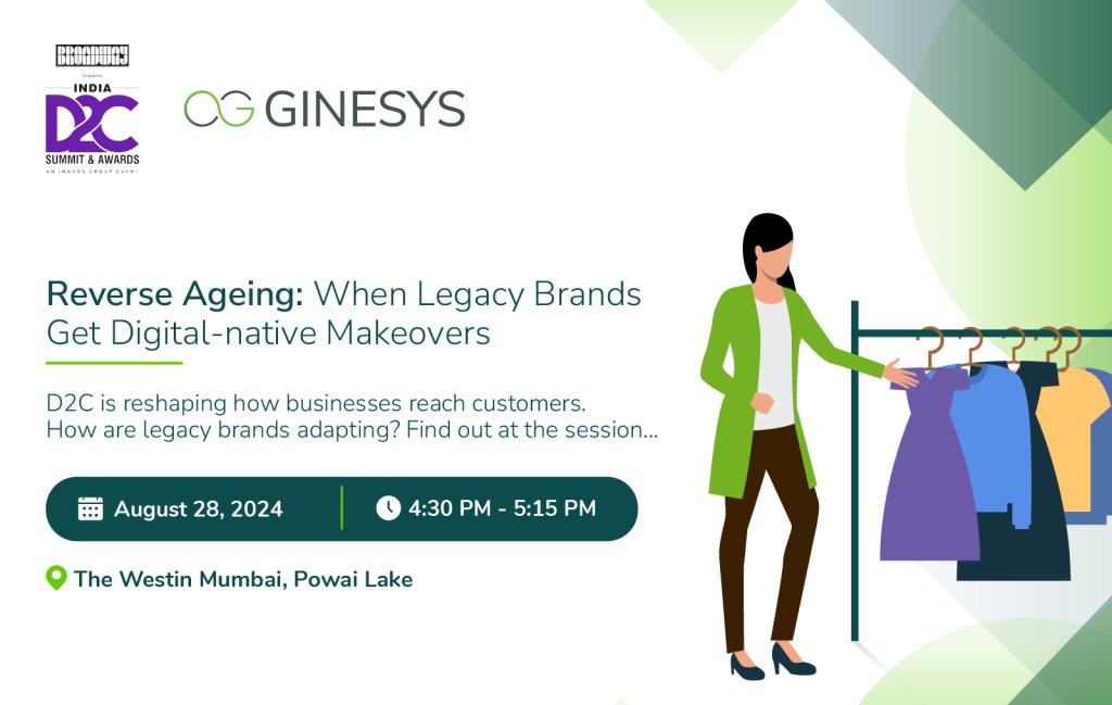 Ginesys's tweet photo. Join us at the India #D2CSummit 2024!
On Aug 28th, our Head of Marketing & Sales Strategy, Rohit Khetan, joins an expert panel to discuss "Reverse Ageing: Legacy Brands Go Digital." Don't miss out on insights from #GinesysOne!
https://t.co/N46padu6LP
#RetailInnovation https://t.co/di4usKstVX