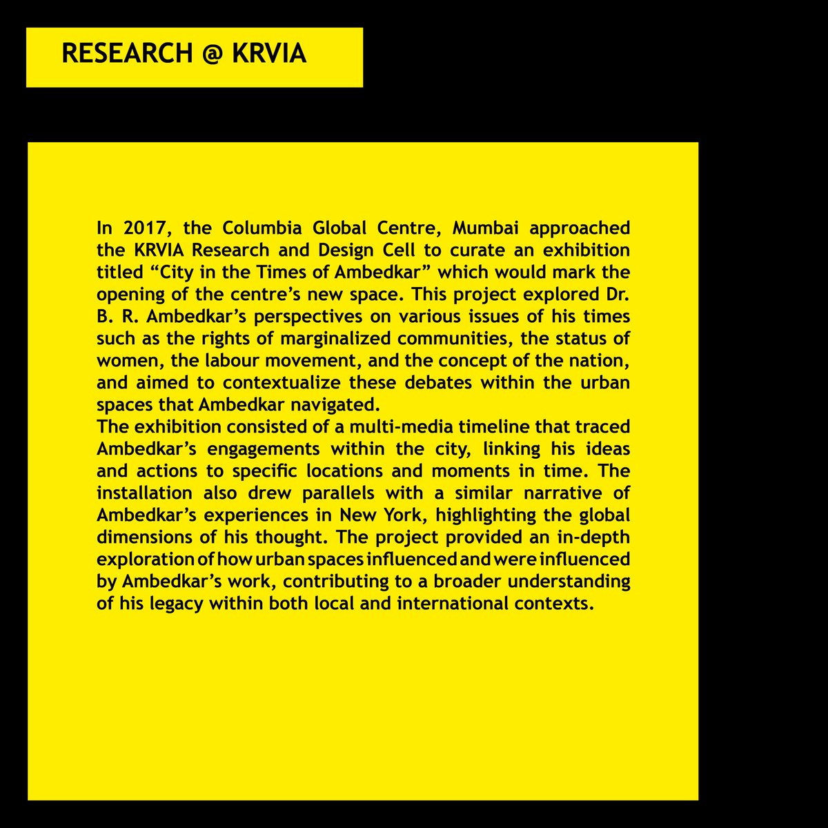 KrviaNews's tweet image. KRVIA Research and Development Cell
City in the Times of Ambedkar

#krvia #krviaresearch #krviamasters #postgraduatestudies #urbandesign #urbanconservation #researchtimeline #designcell #mumbaicity #urbanstudies #urbanism #contextinquiry