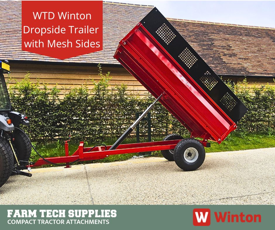 If you want to upgrade your WTD30 Dropside Trailer, these mesh sides can double the height of the trailer sides. Find them here: farmtechsupplies.com/product/mesh-e…