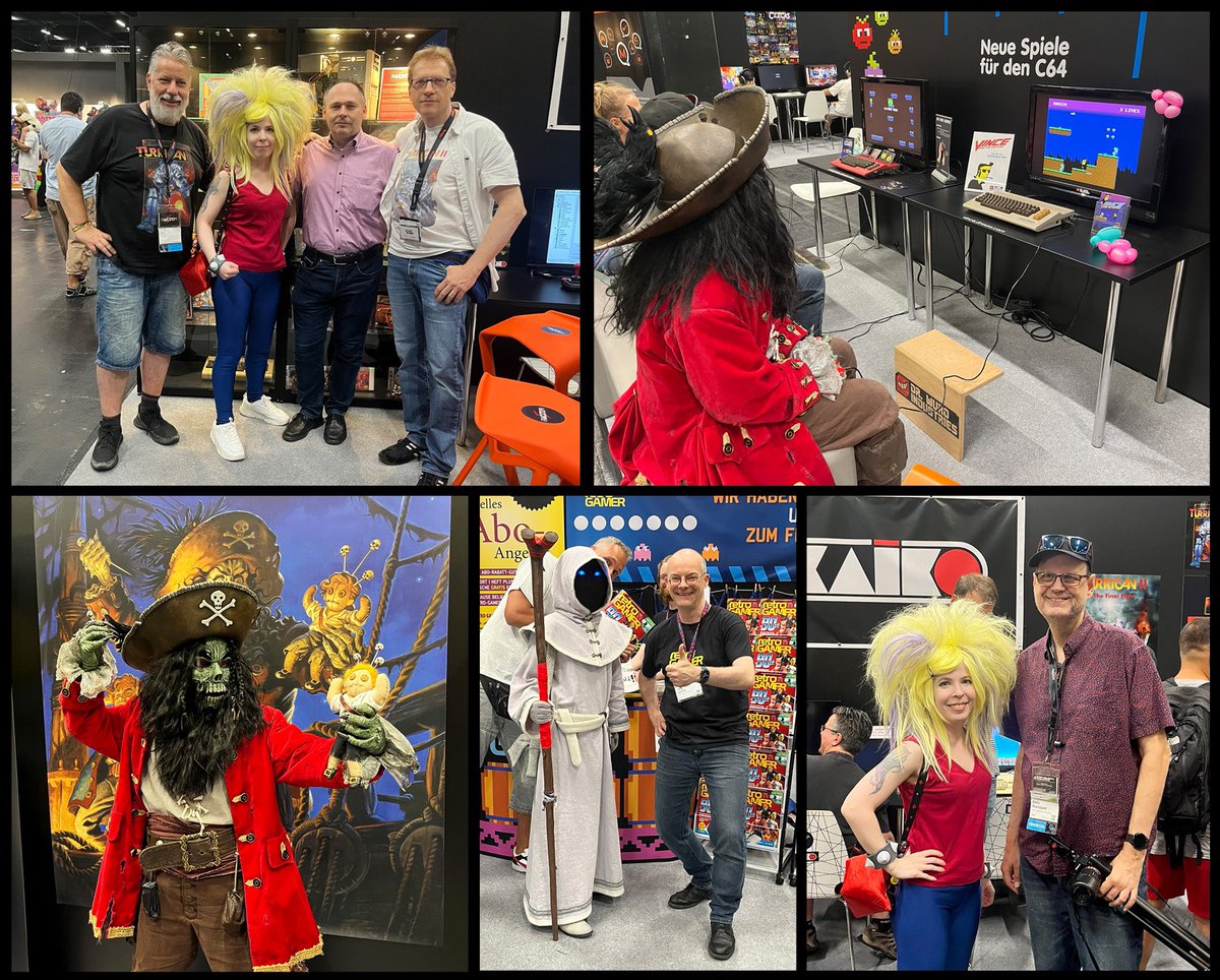 #gamescom2024 is over. 

As usual, we spent most of our time at the retro area. It was good to see old friends and meet some new people too. I wore 3 costumes: LeChuck, Bobbin Threadbare and Giana. Being LeChuck was the most fun.

I’m looking forward to the next time!
#retrogames