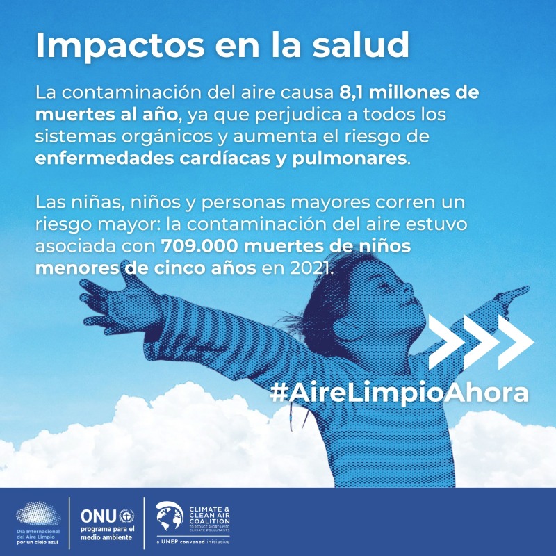 unep_espanol's tweet photo. El 99% de los seres humanos respira aire contaminado.

⚠️ No podemos ni debemos seguir permitiéndolo.

El #DíaDelAireLimpio 🍃 hace un llamamiento a todos, desde los gobiernos y las empresas hasta la sociedad civil y la ciudadanía, para que inviertan en #AireLimpioAhora.