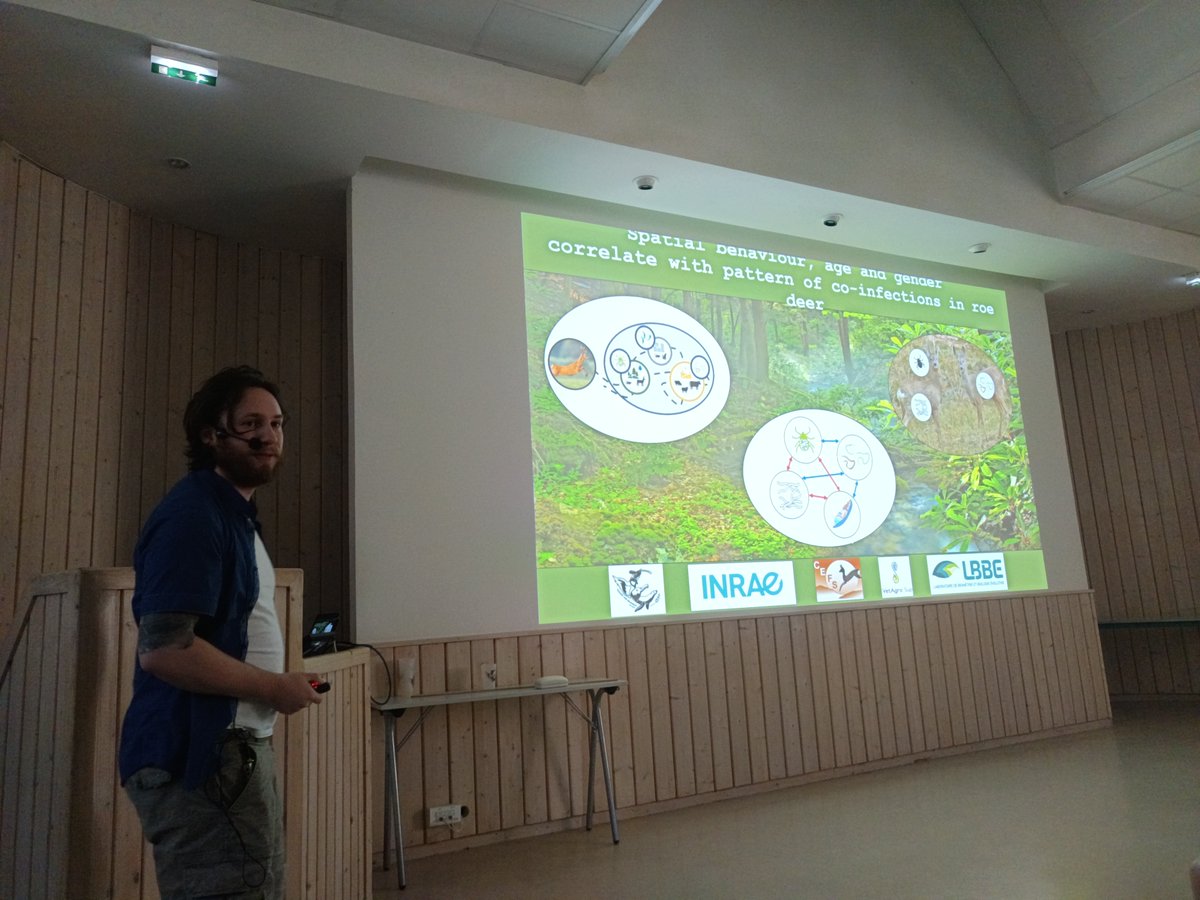 ecobhvr2025's tweet photo. #ecobhrv2024 #Movementecologybiologging How roe deer get infected with pathogens? Using GPS data and pathogen analyses, @BerlandFlorian at @INRAE_Tlse is linking deer🦌spatial behaviour to infection 🪱 in order to understand why some individuals are more heavily contaminated. https://t.co/v4EB74t88e