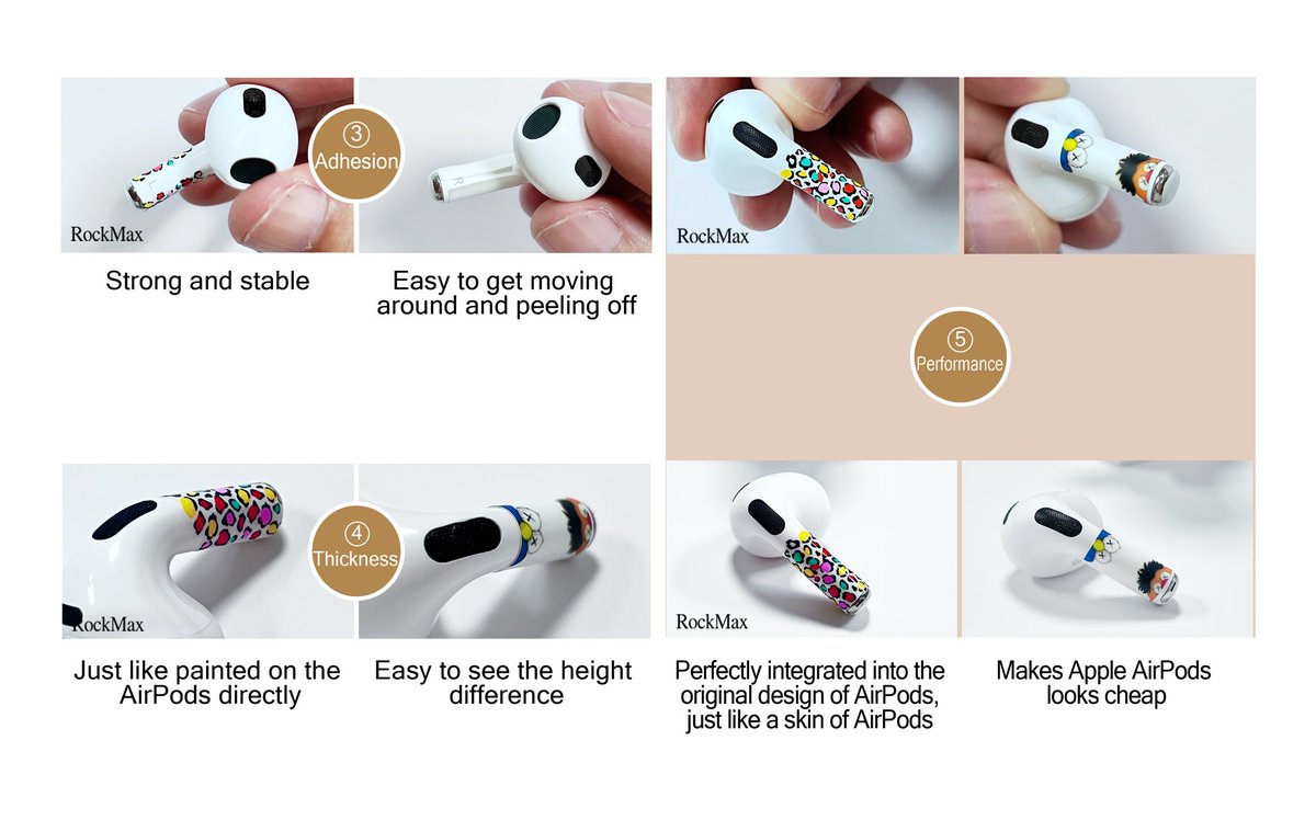 RockMax_US's tweet photo. AIRPODS ART SKIN vs. Competitors: Why We Stand Out https://t.co/SWRj3KgTWr