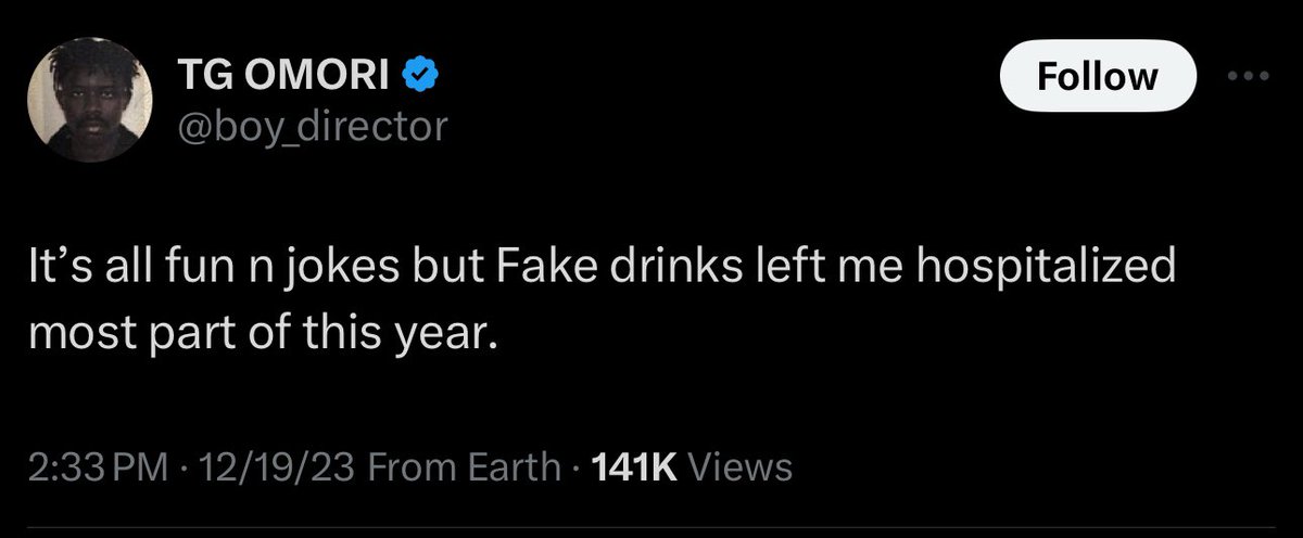 PoojaMedia's tweet photo. You drink Hennessy in Spain &amp; you won't get any headache but just taste in some clubs/bars in Nigeria &amp; the kind of headache that will deal with you. 

Guys, just avoid drinks &amp; go for water now. https://t.co/lNWcsUaL7N