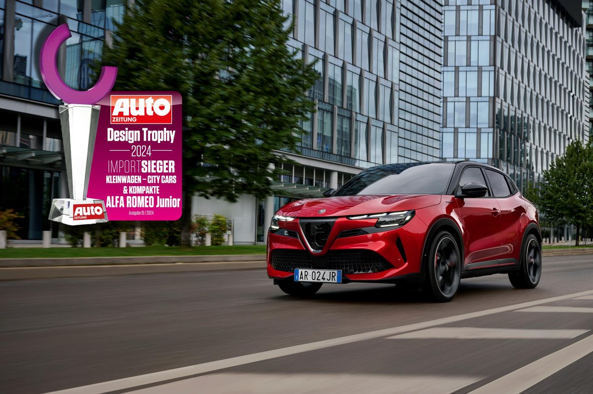 _ArriveAlive's tweet photo. Alfa Romeo Junior wins Design Trophy in Germany https://t.co/S2zNaY39bR
#ArriveAlive #AlfaRomeoJunior #DesignTrophy @AlfaRomeo_SA @dealerfloor https://t.co/jYbjhkwYwm