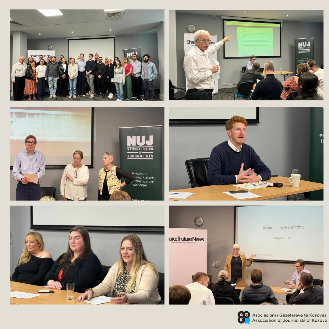 👋 The second day of Kosovo journalists' visit in Belfast continued with speakers from politics, media, and civil society, bringing new and unique perspectives on peace journalism.  

🔗More info: tinyurl.com/232kuutj

<a href="/PeaceJourn/">Steven Youngblood</a> 
<a href="/SharedFuture/">Shared Future News</a>
<a href="/NUJofficial/">NUJ</a>
<a href="/UKinKosovo/">UK in Kosovo 🇬🇧</a>