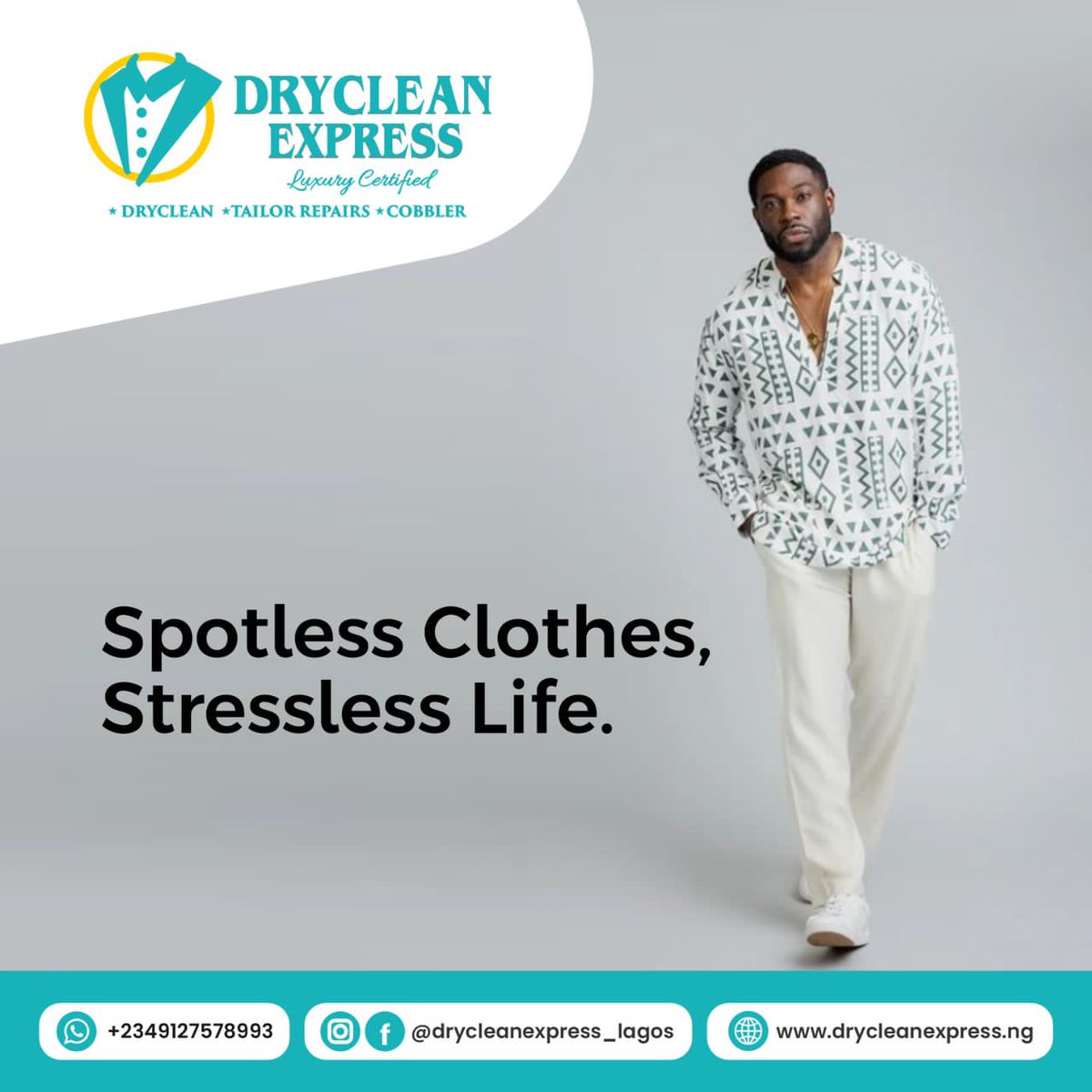 Transform your wardrobe with Dryclean Express! 

Expert dry cleaning, tailoring &amp; repairs. Look great, live stress-free!

To place an order, send a DM today. 

 #DrycleanExpress #SpotlessClothes #StressFreeLife #LuxuryLaundry