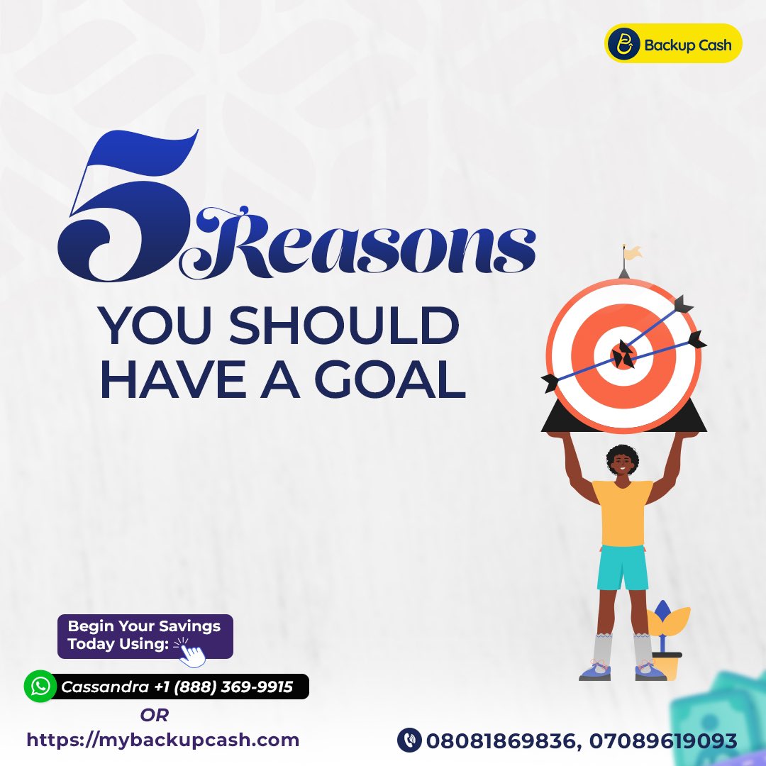 mybackupcash's tweet photo. What goals have you set for this year, and why? Setting goals can have a profound impact on your life. Here are five reasons why goal-setting is important.

#successmindset #goalsettingtips #financialgrowth https://t.co/R3QTQYChmS