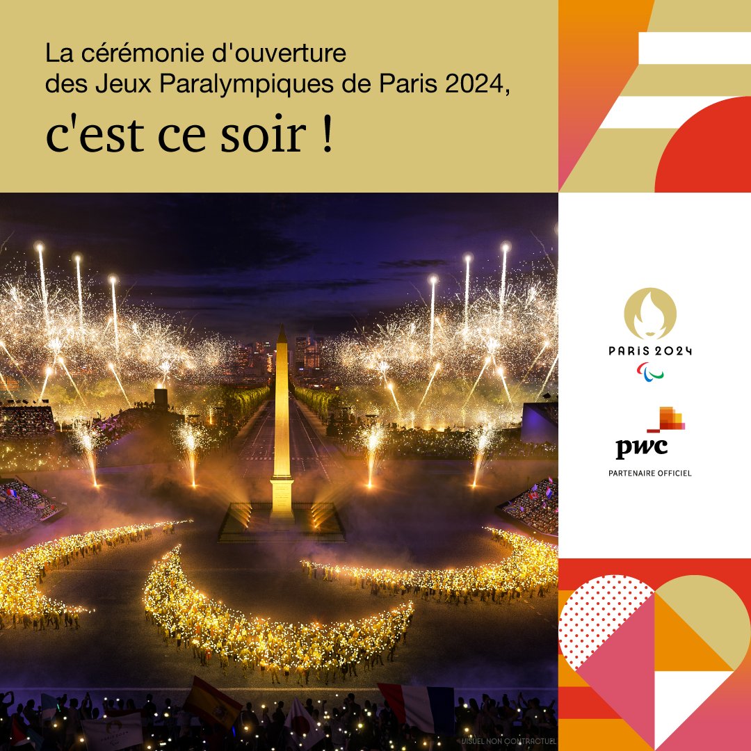 PwC France (@pwc_france) on Twitter photo 🎉 Coup d'envoi des Jeux Paralympiques de #Paris2024 ! #PwCProud d'être partenaire officiel de cet évènement hors-norme. Nos 500 collaborateurs ont œuvré pour faire de cet événement un moment historique. Bon courage à Nélia Barbosa et <a href="/ArnaudAssoumani/">Arnaud Assoumani</a> !
#TheNewEquation 🎉 Coup d'envoi des Jeux Paralympiques de #Paris2024 ! #PwCProud d'être partenaire officiel de cet évènement hors-norme. Nos 500 collaborateurs ont œuvré pour faire de cet événement un moment historique. Bon courage à Nélia Barbosa et <a href="/ArnaudAssoumani/">Arnaud Assoumani</a> !
#TheNewEquation