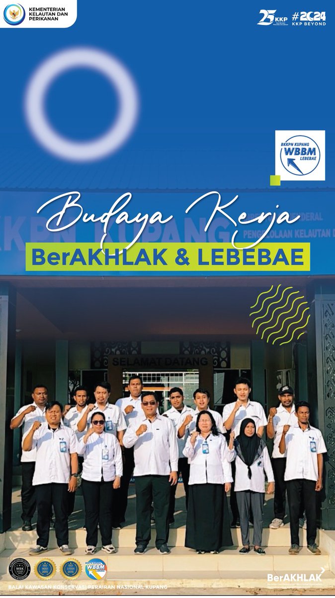 BalaiPK_kupang's tweet photo. #SahabatBahari, BKKPN Kupang memegang teguh Core Value #BerAKHLAK #LEBEBAE sebagai Budaya Kerja demi mewujudkan Pembangunan Zona Integritas menuju Wilayah Birokrasi Bersih dan Melayani (WBBM) dan menerapkannya pada setiap pelaksanaan tugas dan tanggungjawab dalam bekerja. https://t.co/ghfVZarCah